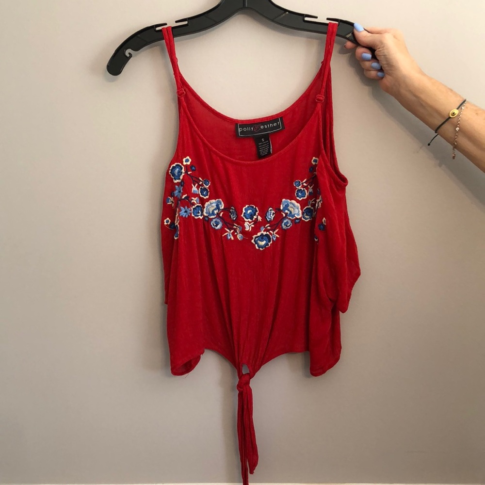 Red tank top